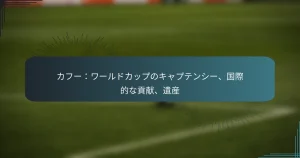 カフー：ワールドカップのキャプテンシー、国際的な貢献、遺産
